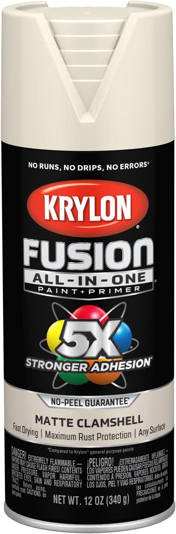 Fusion All-In-One Adhesive Spray Paint for Indoor/Outdoor Use, 12 oz, Clamshell