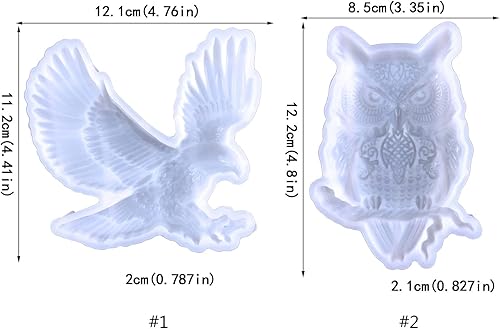 Miniatura 6 de Molde de resina de águila para colgar en la pared, molde de silicona de resina epoxi animal para gabinetes, adornos de pared, decoración del hogar,