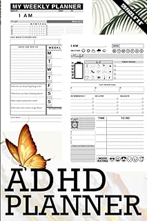 ADHD Planner: A Daily ADHD Planner For Organizing Your Life. No More Brain Fog Weekly Diary For Women, Men, Adults, Studen...