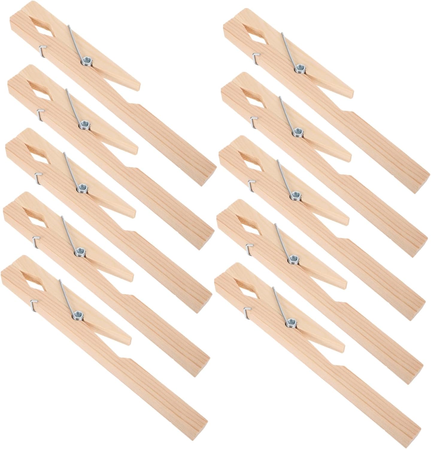 10pcs Wooden Test Tube Clamps Iron and Wood Lab Tube Holder Clips Polished Design to Securely Hold for Experimental Equipment Setup and Educational Environment