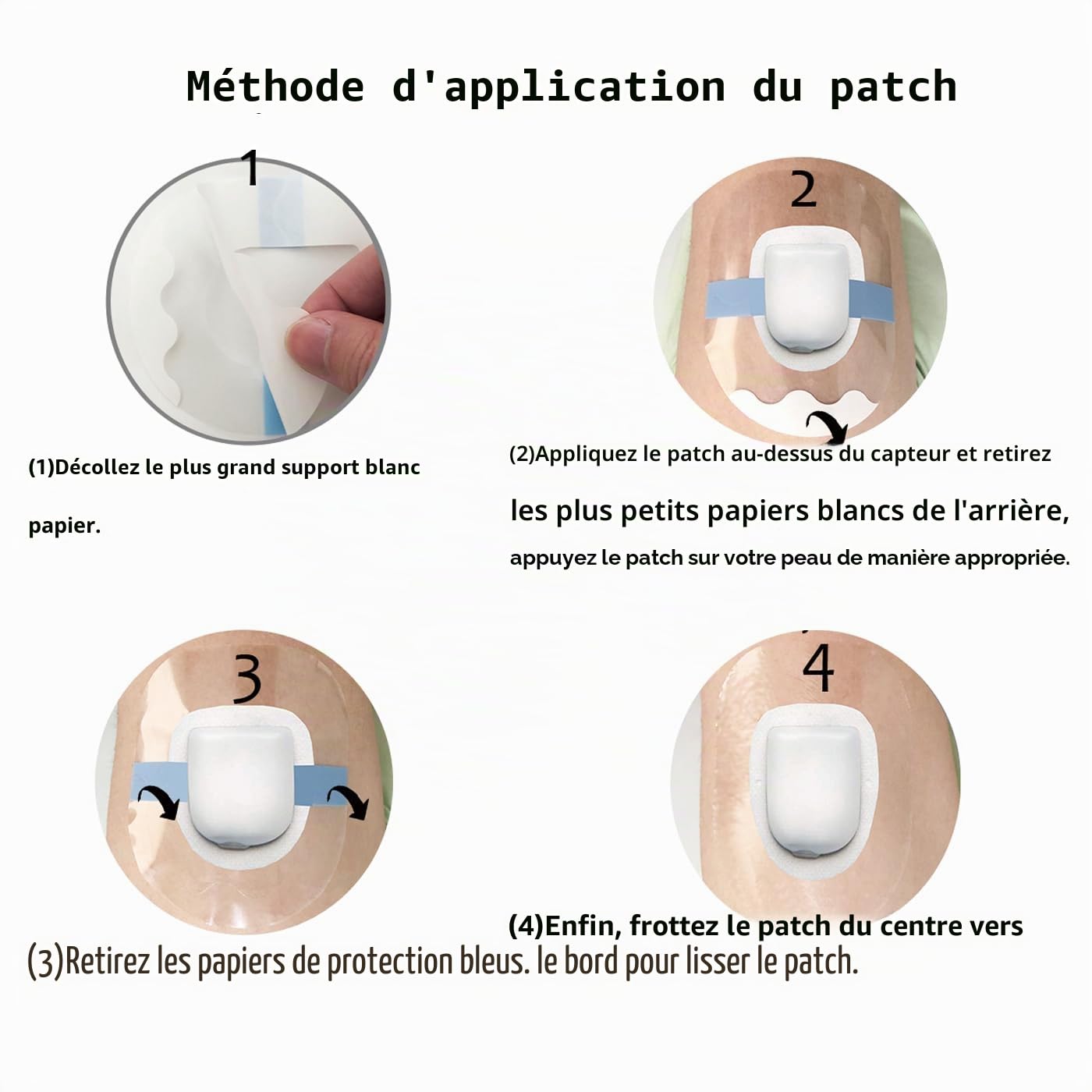 Omnipod Lot de 55 patchs adhésifs étanches pour capteurs, ruban CGM et surpatchs transparents