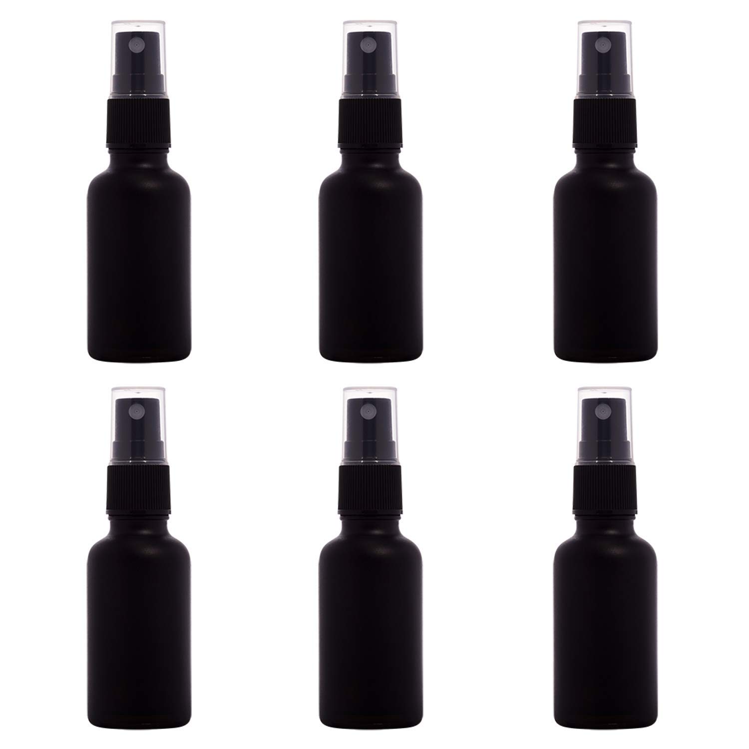 JARBAZAAR [ SET OF 6 PCS] 30 ML Empty Refillable Mutlipurpose Fancy Glass Bottle with Black Spray Pump for storing Essential oil Blends Perfume Hair Skin Serum for Home Beauty Parlour 100% LEAKPROOF-picture-29