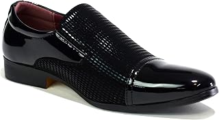 Boys New Comfort Smart Fashion Boat Wedding Party Slip On Brogues Formal/Casual Pointed Toe Shoes All UK Sizes- Black/Blue/Red