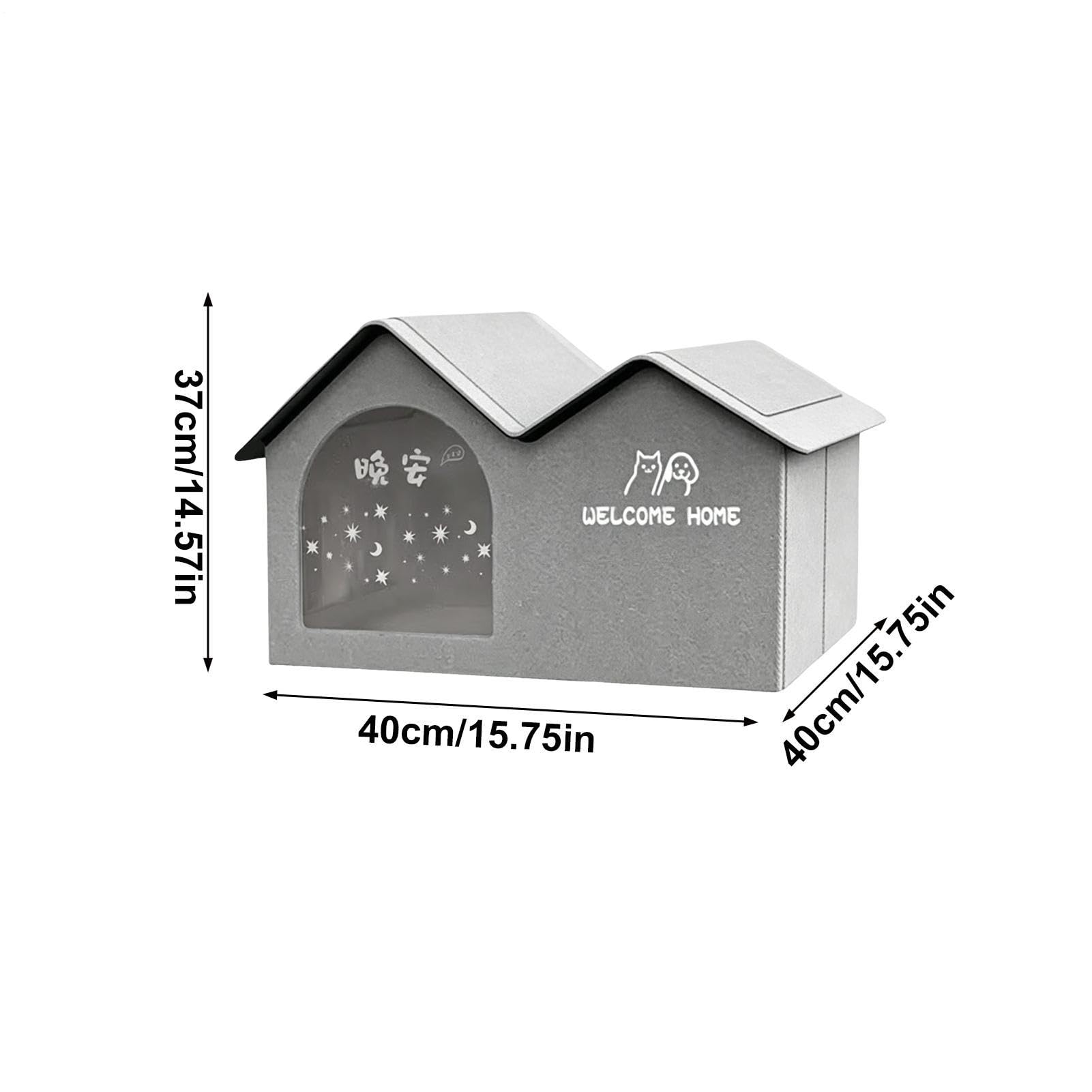Kühlhütte für Katzen, auslaufsichere Kühlung, Kühlhaus für Haustiere mit Kühlpackung, kleine und mittelgroße Welpen, für Wohnung, Balkon, Hof und Garten