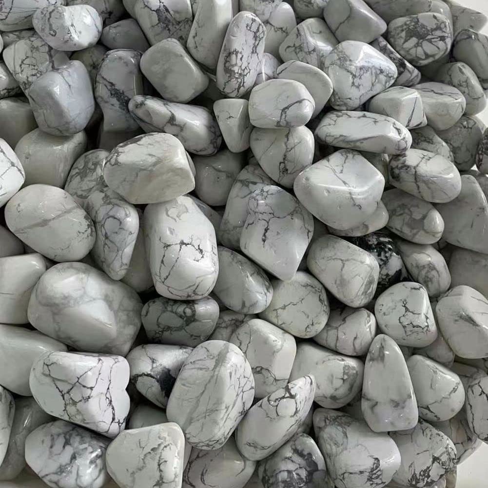 Decorazione for la casa da , 100 g Naturale Bianco Turchese Ghiaia Roccia Pietra Grezza Pepita Ghiaia Guarigione Vaso for Acquario Decorazione for Acquario 15-20 mm Regali, Cristallo Naturale raccolta