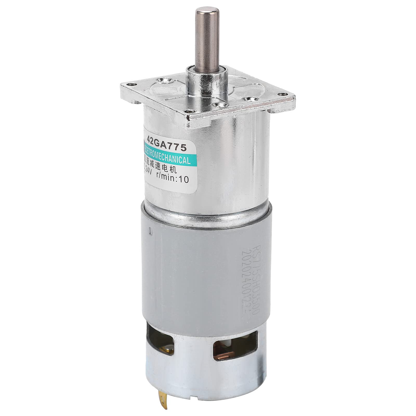 Motorreductor de corriente continua de baja velocidad 24 V XD - 42GA755, micromotor de imán permanente con engranajes totalmente metálicos, rotación reversible en sentido horario y (10 rpm/min)