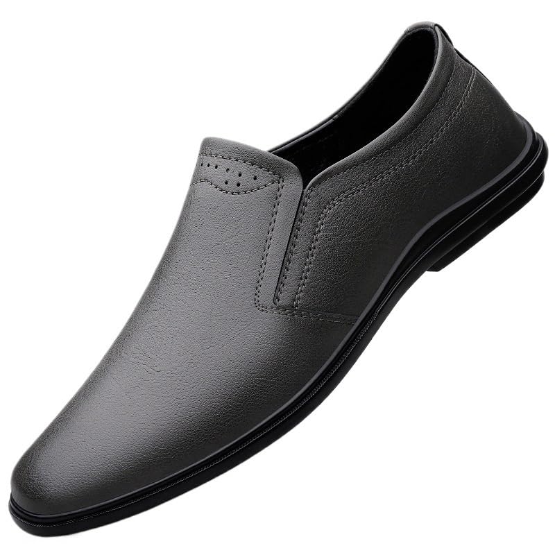 Men's Slip On Round Toe Solid Formal Shoes Shoes Dress Oxford for Men PU Leather Oxford Shoes Resistant Non Slip Block Heel Anti-Slip Low Top Outdoor
