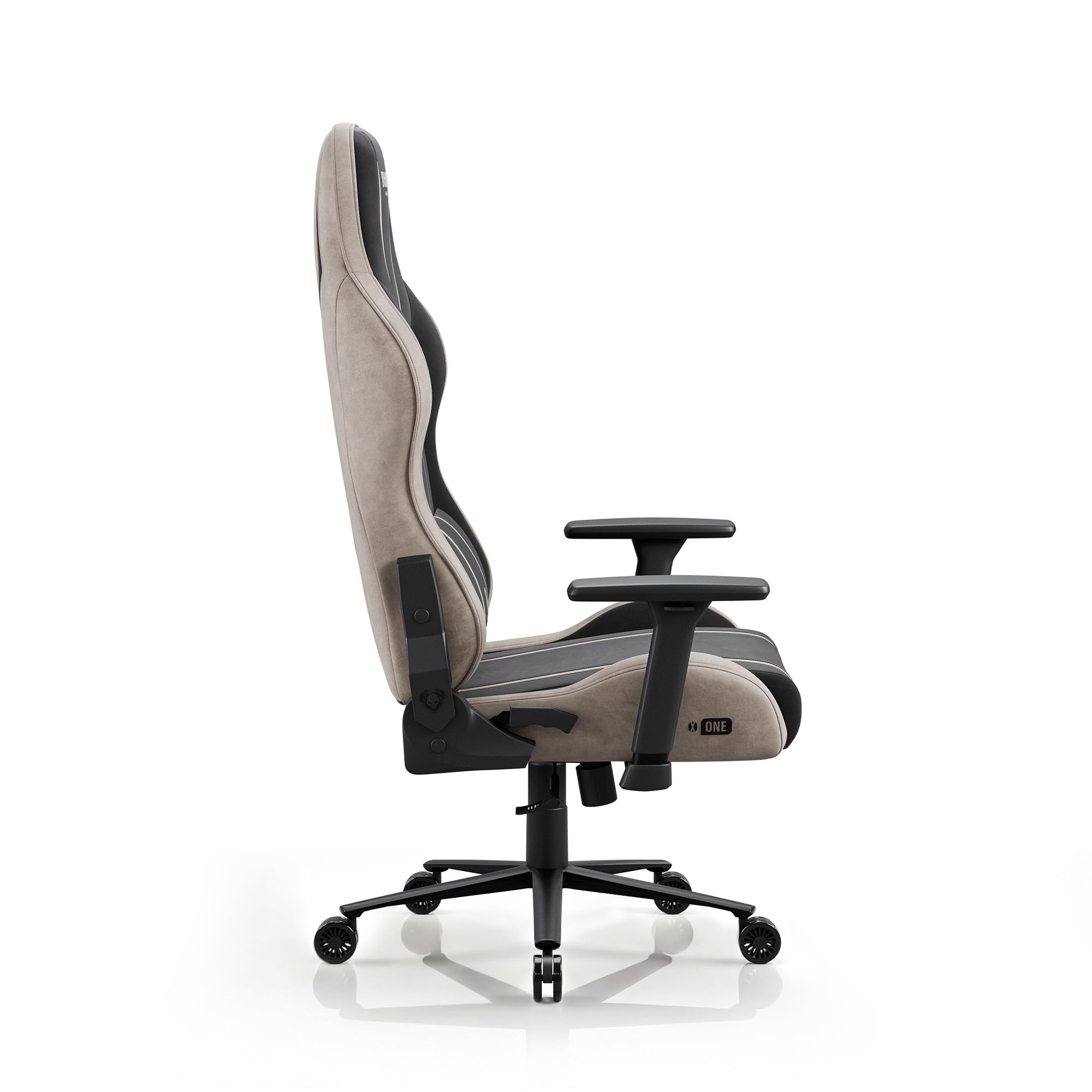 Diablo Silla Gaming ergonomica Tela Transpirable Silla Gamer giratoria hasta 140 kg Respaldo reclinable 140 Grados reposabrazos 3D Ajustables cojin Lumbar reposacabezas Oficina Camel Black