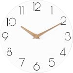 cicininc Wall Clock, Black Silent Non-Ticking, Decorative Battery Operated Wall Clocks for Bedroom, Kitchen, Home, Office, School, Hotel (8 Inch)