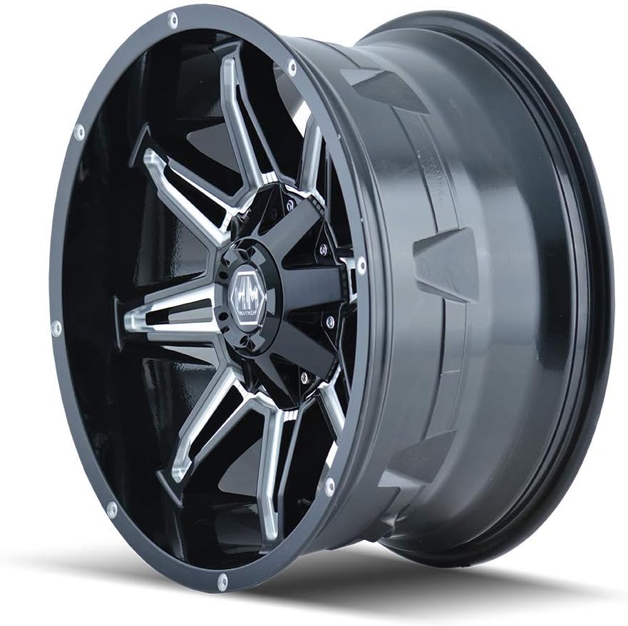 MAYHEM Rampage (8090) Black/Milled Spokes 17X9 5-127/5-139.7 18MM 87MM Wheel