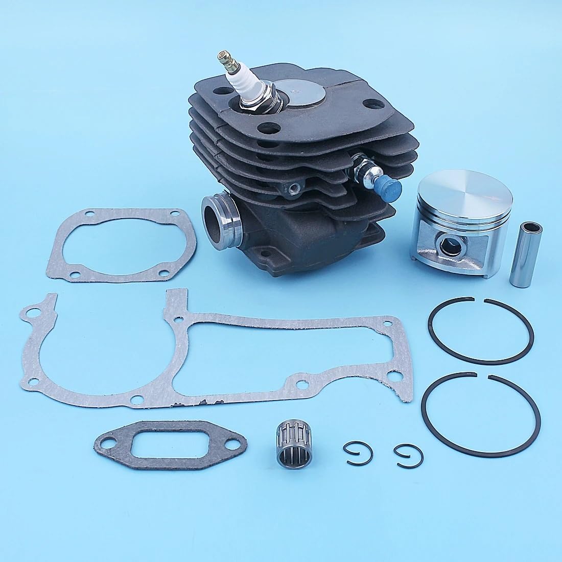 Cilindro de gran di&aacute;metro de 52mm con kit de pist&oacute;n y rodamiento para motosierra de corte
