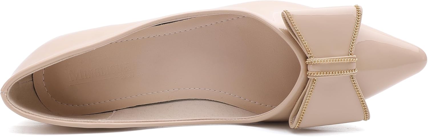 Women's Chunky Closed Toe Low Block Heels Work Pumps Comfortable Dress Wedding Shoes for Party Office - Image 5