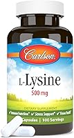 Vista 6 de Carlson Labs L-lisina, 500 mg, 100 cápsulas