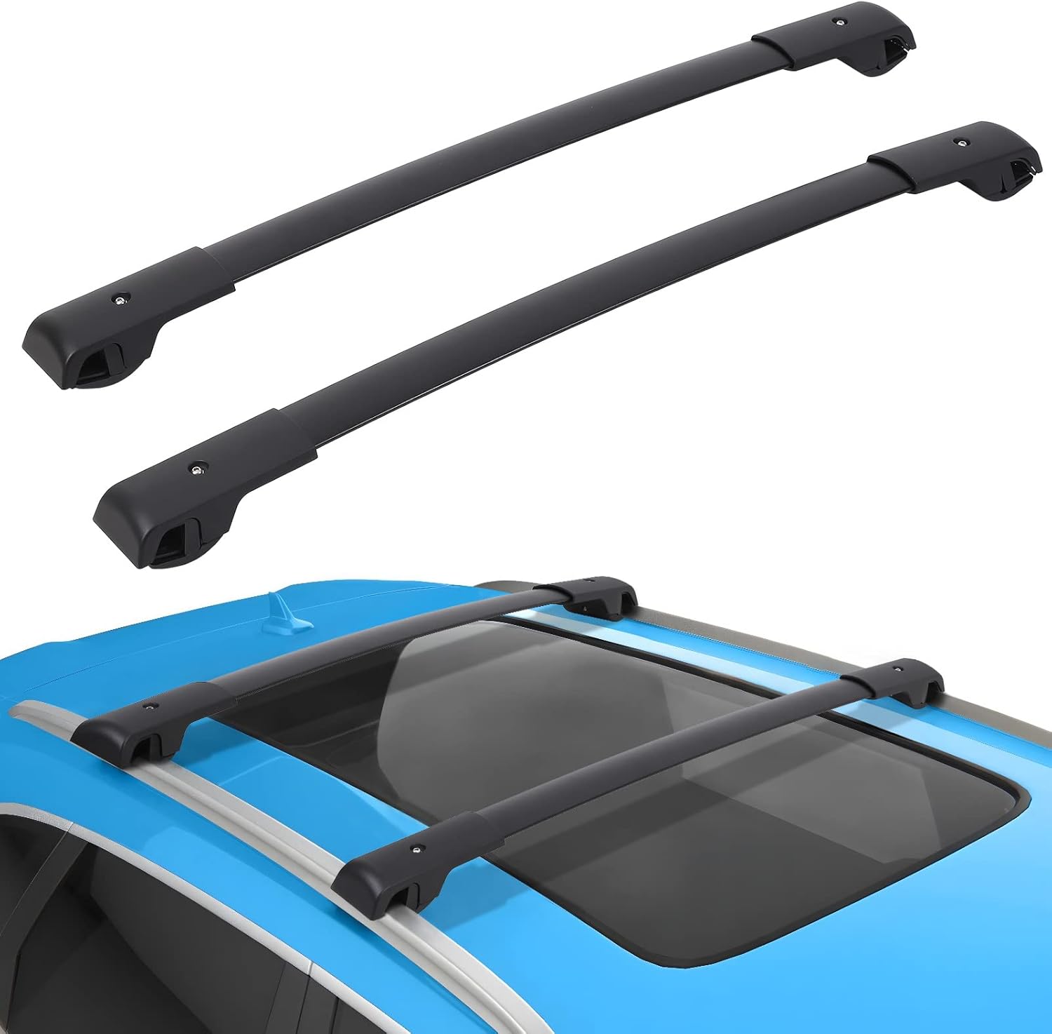 Car Roof Rack Cross Bars, for 2014-2023 FORESTER with Grooved Side Rails, Aluminum Cross Bar Replacement for Rooftop Cargo Carrier Bag Kayak Bike Snowboard