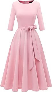 Cocktail Dresses for Women, Vintage Wedding Guest 3/4 Sleeves Formal Church Dress, Summer 2025 - Buy now