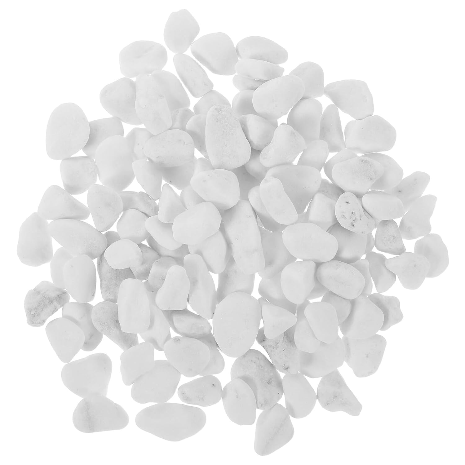 VALICLUD White Landscaping Rocks 8-12mm Pebbles for Succulent Plant Gravel and Aquarium Decorative Stones, 2lb White Pebbles for Garden Pathway and Indoor Outdoor Flower Pots