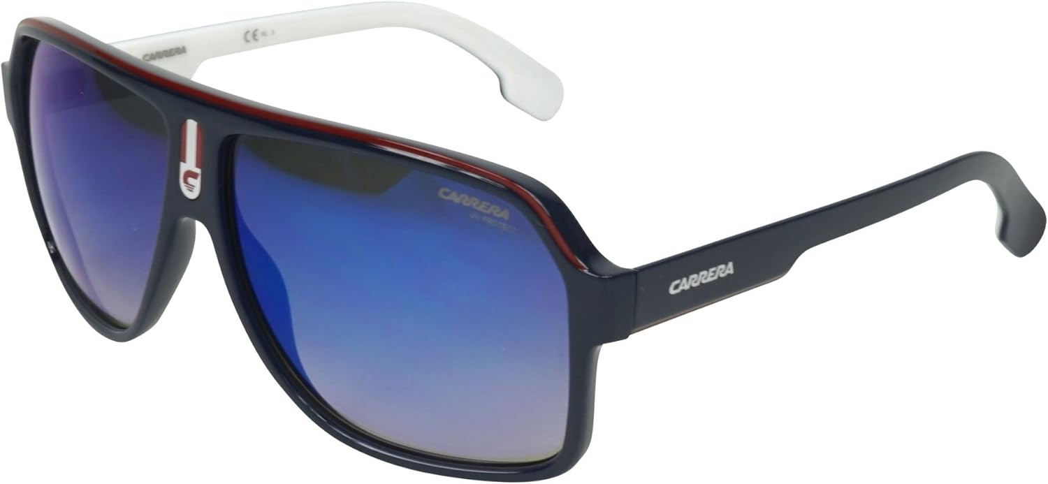 Carrera Men's CA1001/S Pilot Sunglasses, Blue RED, 62 mm