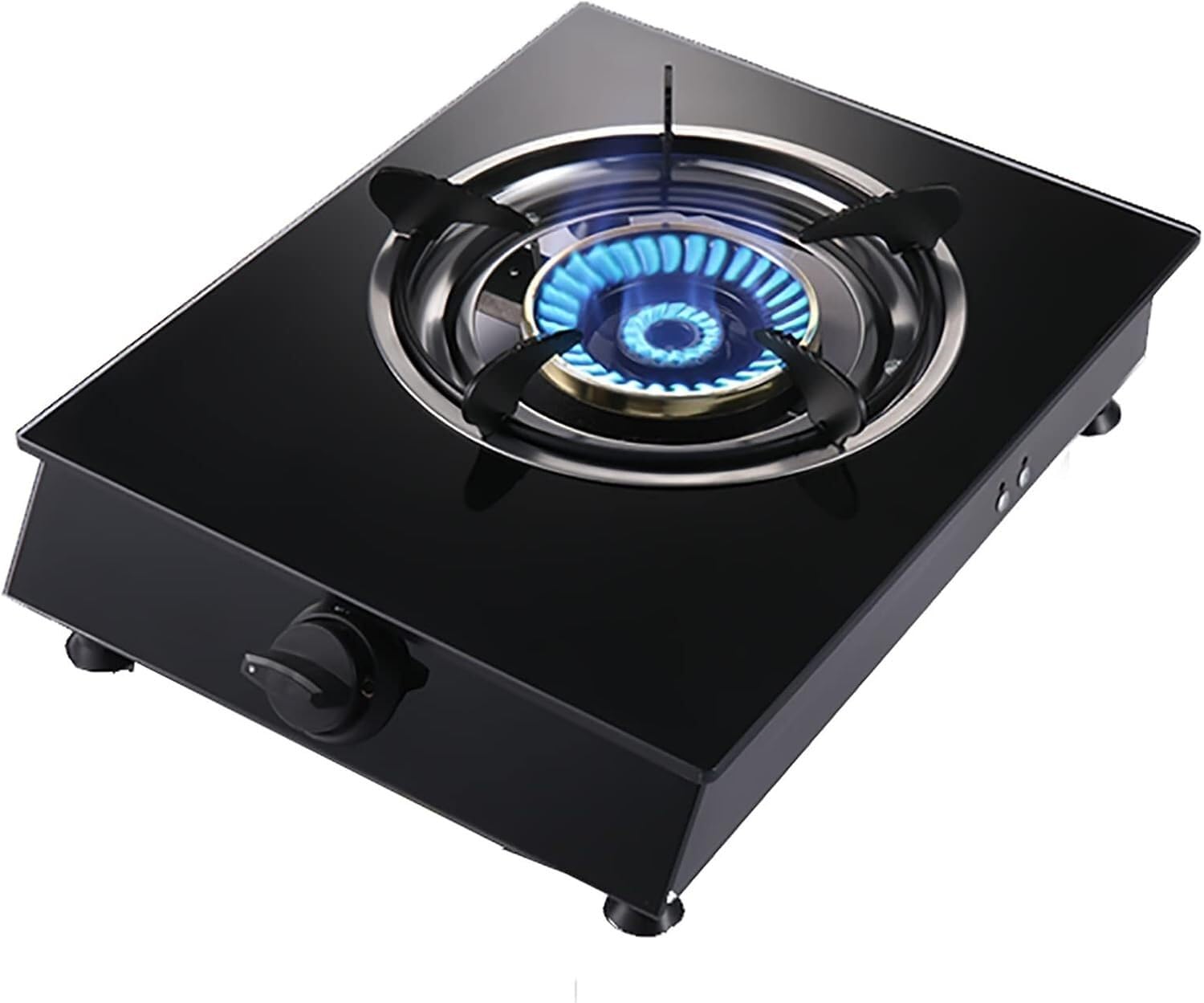 Brûleur cuisinière à gaz IBOWZ en verre trempé noir pour une cuisine moderne et robuste