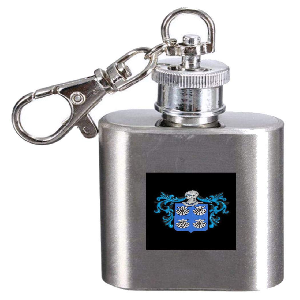 Flasque Jackson avec blason familial 28,3 ml cadeau héraldique