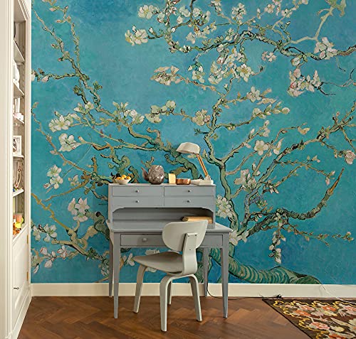 Almond Blossom Wallpaper Watercolor Floral Wall Mural (Style 1) #TOP3
