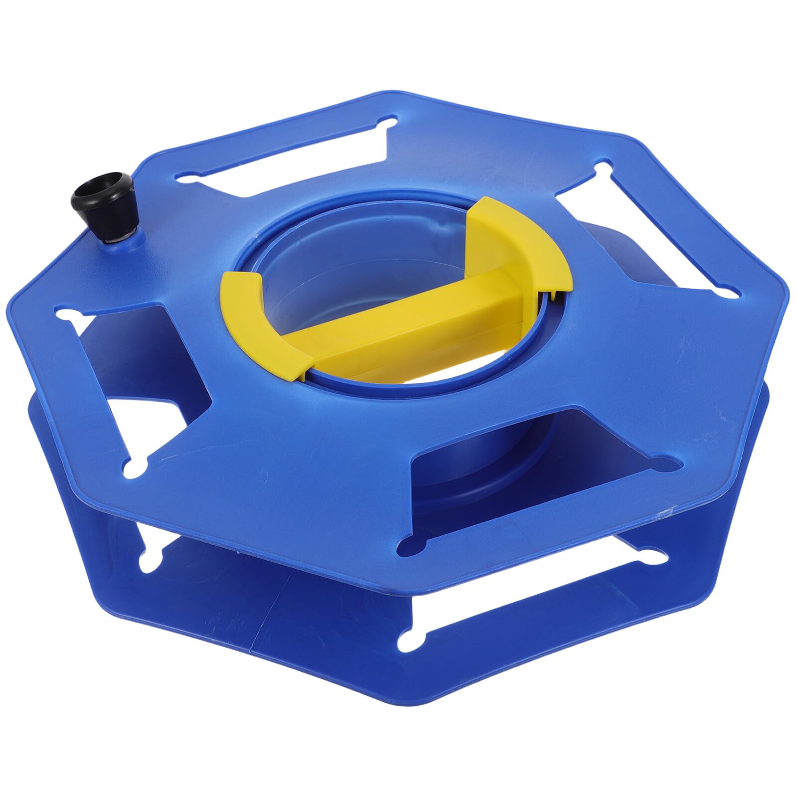 Enrollador de plástico compacto para cables eléctricos azul de interior