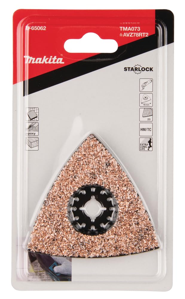 Plateau Ponçage Starlock MAKITA 78mm - Abrasif Carbure B-65062
