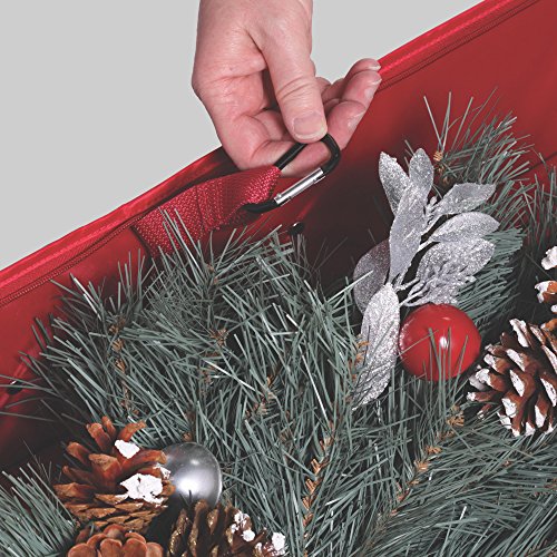 Paula Deen Festive Wreath Organizer And Storage Container Box. Fits Large Holiday Decorations Up To 34 Inches In Diameter Plus Extra Space For Decorative Door Hook Or Display Holder And Ornaments. #TOP3