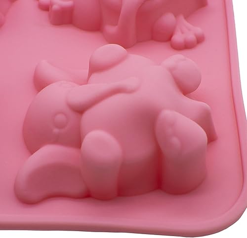 Miniatura 6 de Molde de silicona, molde de silicona para hornear pasteles hecho a mano, 6 cavidades diferentes y lindos moldes para pasteles de animales grandes