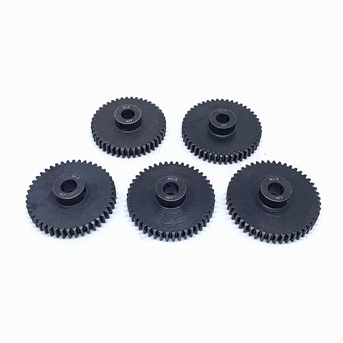 Miniatura 4 de KingVal Repuesto de 5 piezas M1 0.315 in 43T 44T 45T 46T 47T Piñón de acero Motor Gear Compatible con 15 RC coche cepillado sin escobillas motor