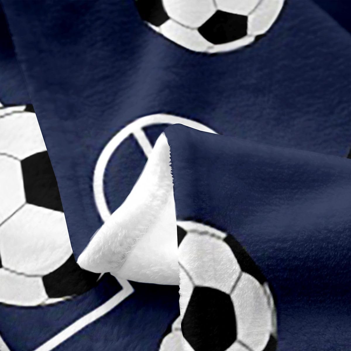 Alphabet Letter Soccer Fleece Blanket Baby 30"x40" Modern Football Personalized Initial O Flannel Blanket Ball Sport Gaming Room Decorative Fuzzy Plush Throw,Soccer Court Decor For Bed Couch image 5