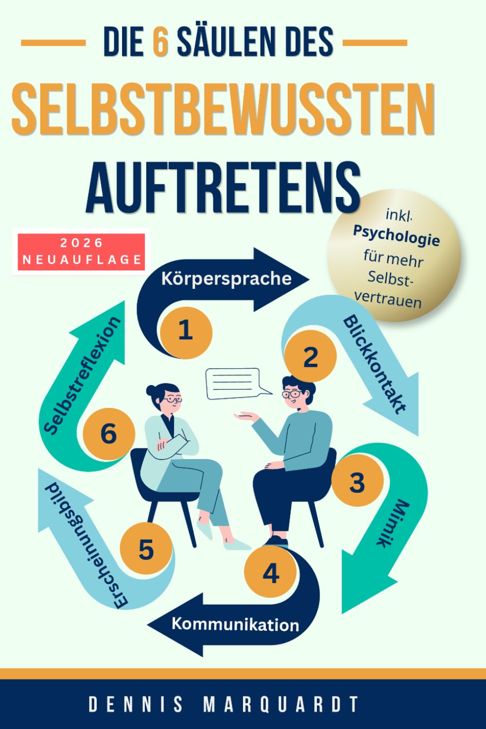 Die 6 Säulen des selbstbewussten Auftretens: Wie du mit erfolgreicher Körpersprache und souveräner Kommunikation psychologisch überzeugst - im Business und Alltag
