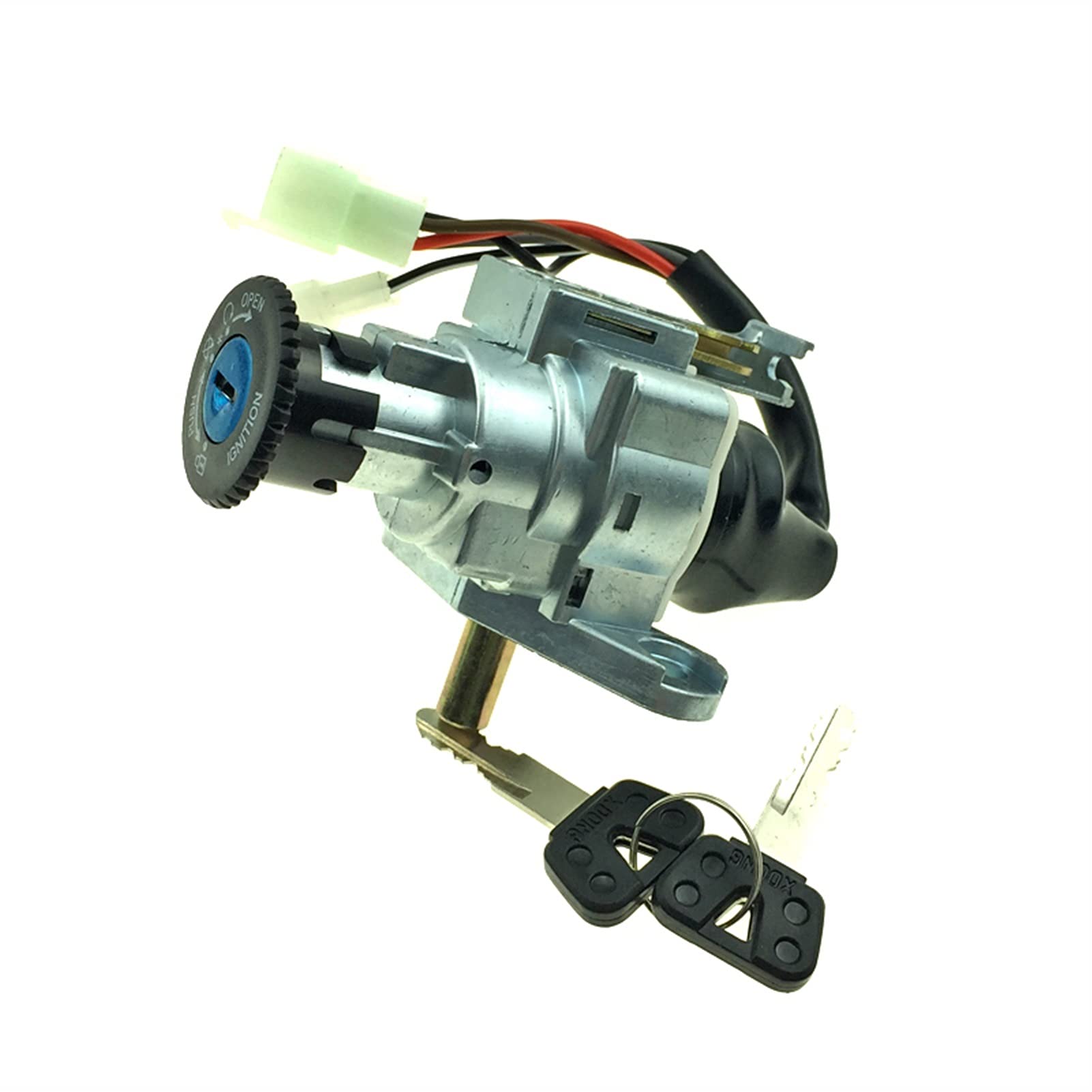 Interruptor de Llave de Encendido Cerradura Encendido Interruptor de Llavero Conjunto Sequido Cerrilla Kit Kit de Llaves de Motocicleta Pieza de Repuesto
