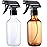 GearTrust Water Spray Bottle for Hair, Small Squirt Bottle Amber & Frosted Clear, 10.1 oz Refillable Empty Mister Spray Bottles with Adjustable Mist/Stream for Hair, Plant, Pet, Cleaning, Cooking