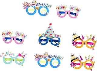 8 Pçs Óculos De Festa De Aniversário Enfeites De Natal Suporte De Óculos Para Crianças Adereços De Fotos Lembrancinhas De Festa Armações De Óculos De Festa Armações De Óculos De