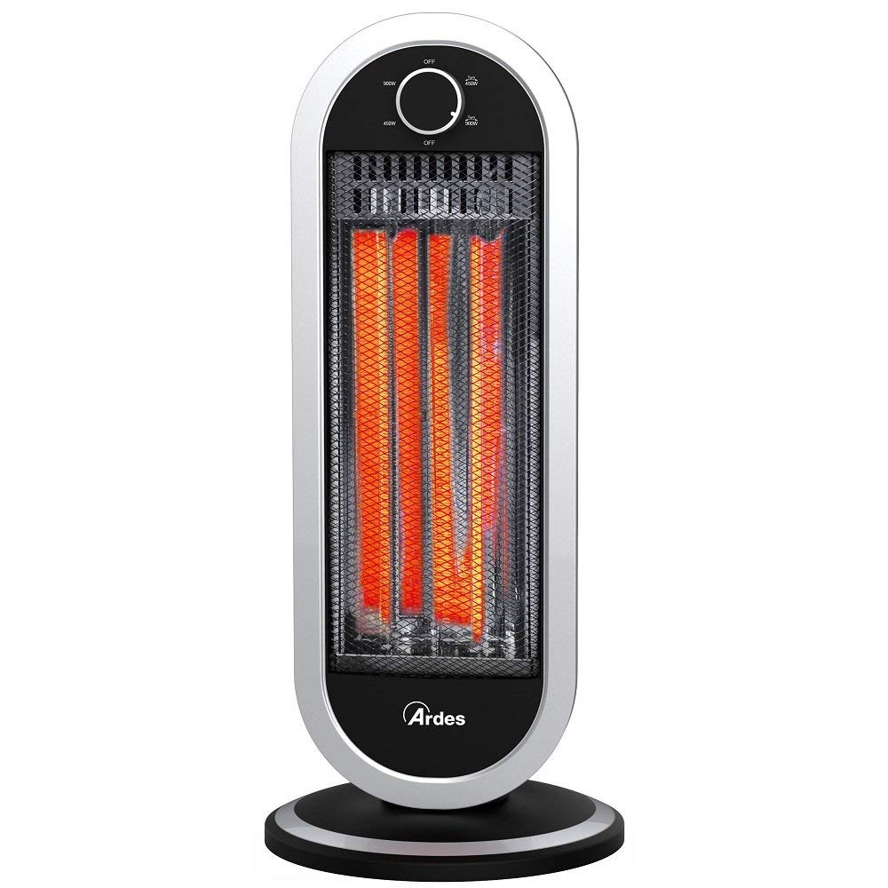 Ardes Estufa de Carbono Oscilante TIZZO 900W, Bajo Consumo, 2 Potencias, Calefacción para Baño, Casa y Oficina