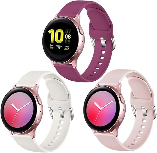 Lerobo - Bandas compatibles con Samsung Galaxy Watch ActiveActive 2 de 1.57 y 1.73 pulgadasGalaxy Watch 1.65 pulgadas. Correa de reloj para mujeres