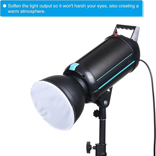Miniatura 15 de PATIKIL Cubierta de lámpara difusora suave de 7 pulgadas y 7.1 in, paquete de 4 difusores de tela, reflector estroboscópico, calcetín para luz