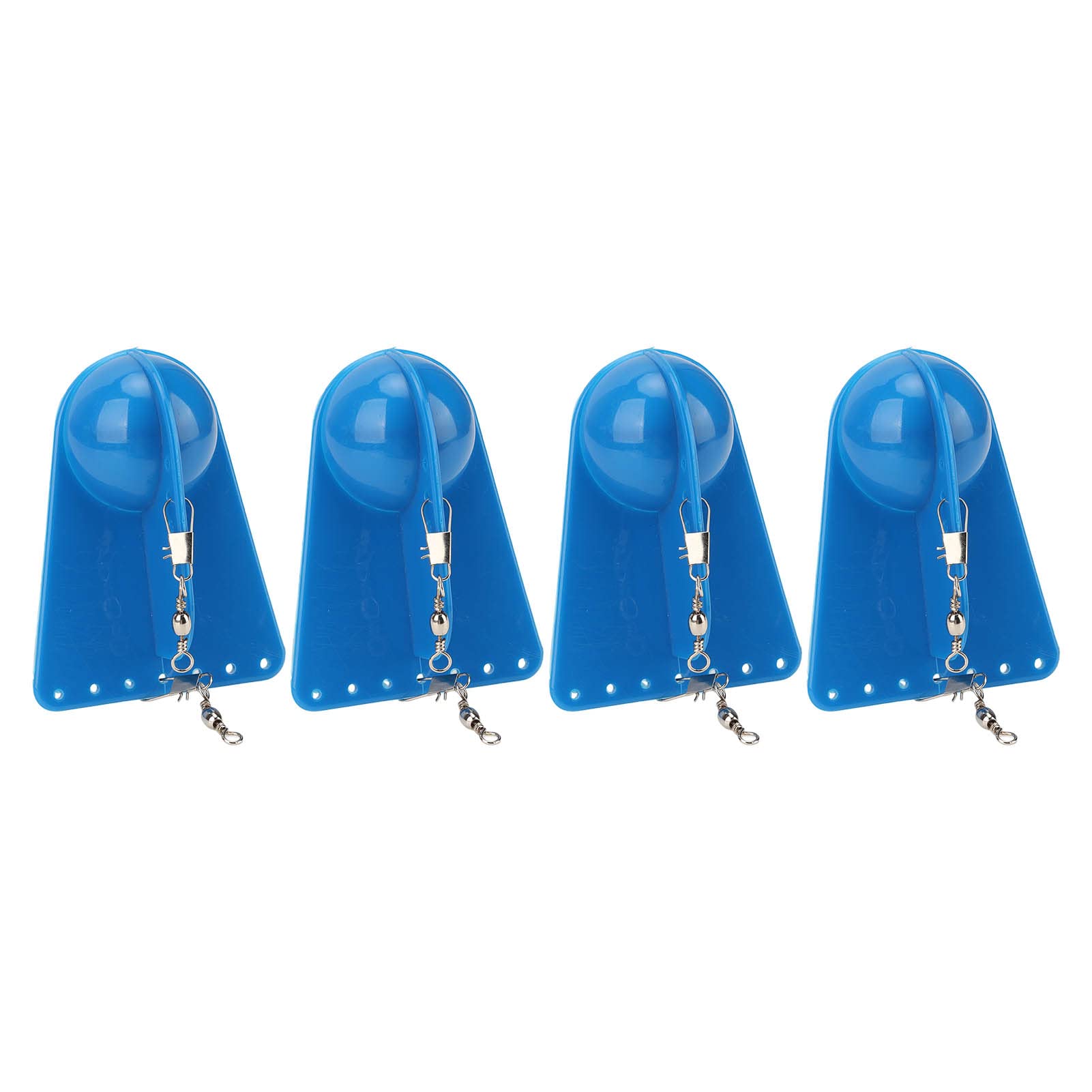 RiToEasysports 4 Piezas de Tabla de Buceo de Pesca, Herramientas de Pesca de Tabla de Buceo, Tabla de Buceo de Pesca de Plástico Azul, Herramienta de Pesca de Vientre Redondo para Pesca en