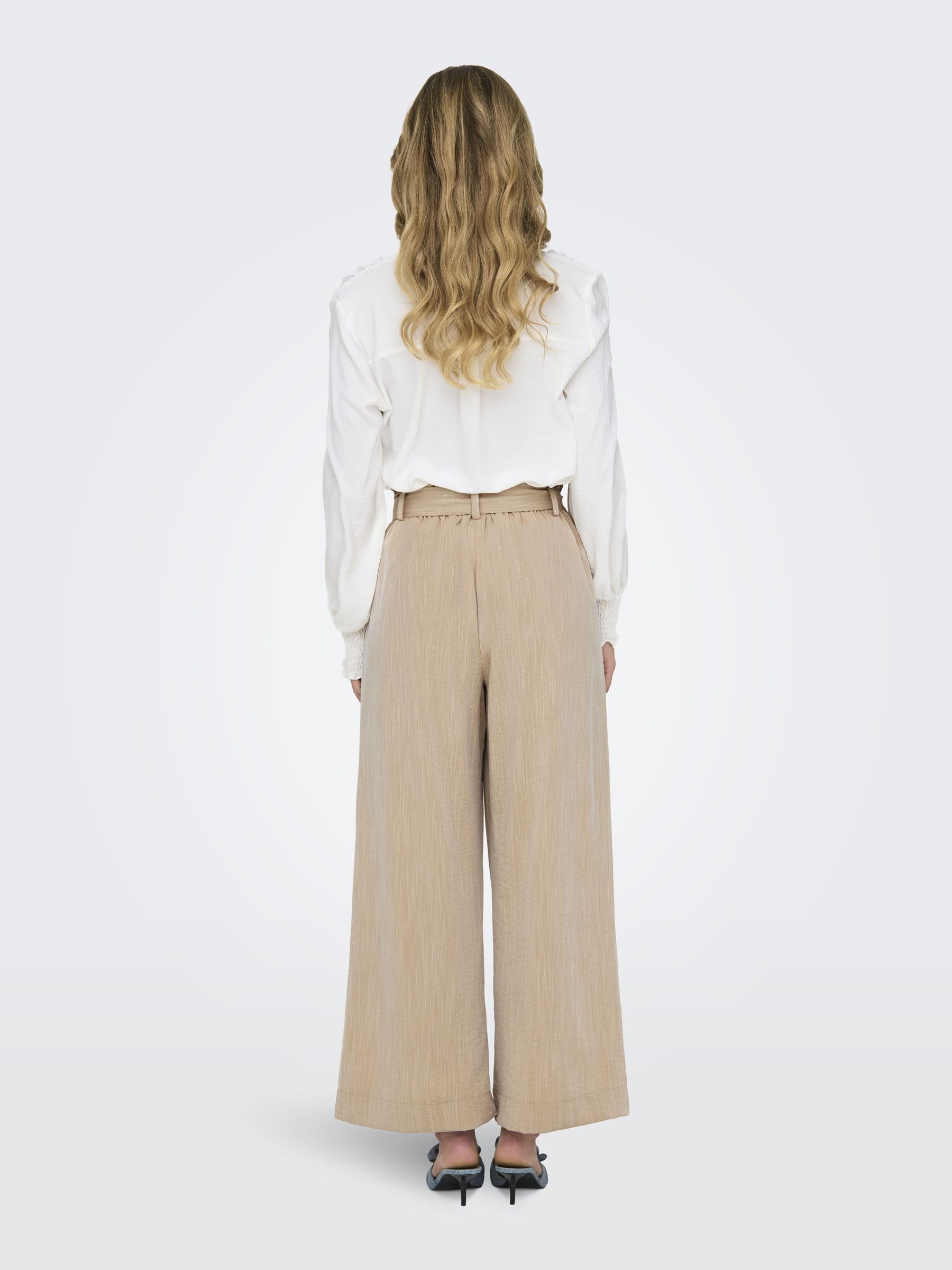 ONLY - Onlmarsa Solid Paperbag Pant Wvn Noos, Pantaloni di Carta con Cintura Donna