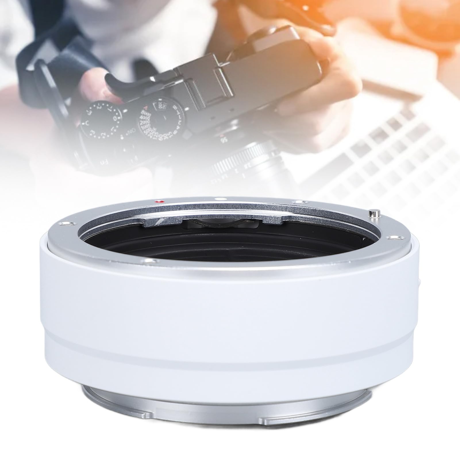 Fabater Adattatore per Obiettivo, Messa a Fuoco Automatica Anti-vibrazione Convertitore da EF a R in Lega di Alluminio con Contatti Elettronici in Metallo per Fotocamere Mirrorless R7 R6 R10 R5C R3