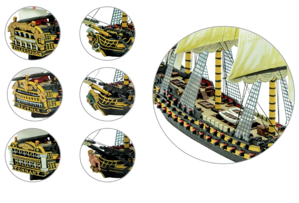 WarLord Black Seas The Age of Sail Royal Navy 3 ° Tariffe di fama per i Mari Neri Table Top Ship Combat Battle War Game 792011002, non verniciato