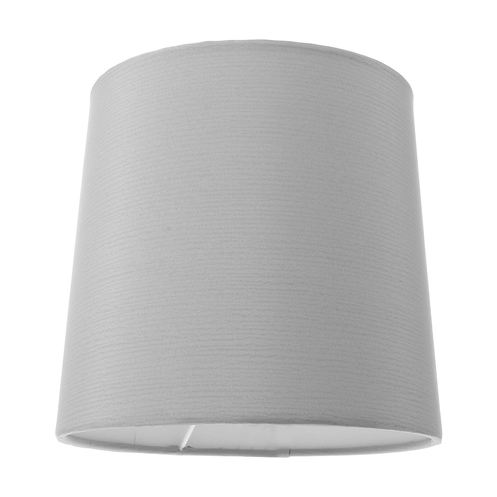 TOYANDONA Small Grey Fabric Lampshade for Pendant and Wall Lamps, Linen Effect Drum Shade for Bedroom Ceiling Light, Decorative E14 Lamp Cover