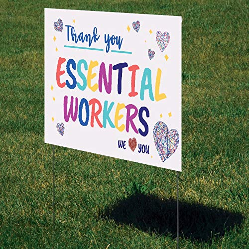 Thank You Essential Workers Yard Sign