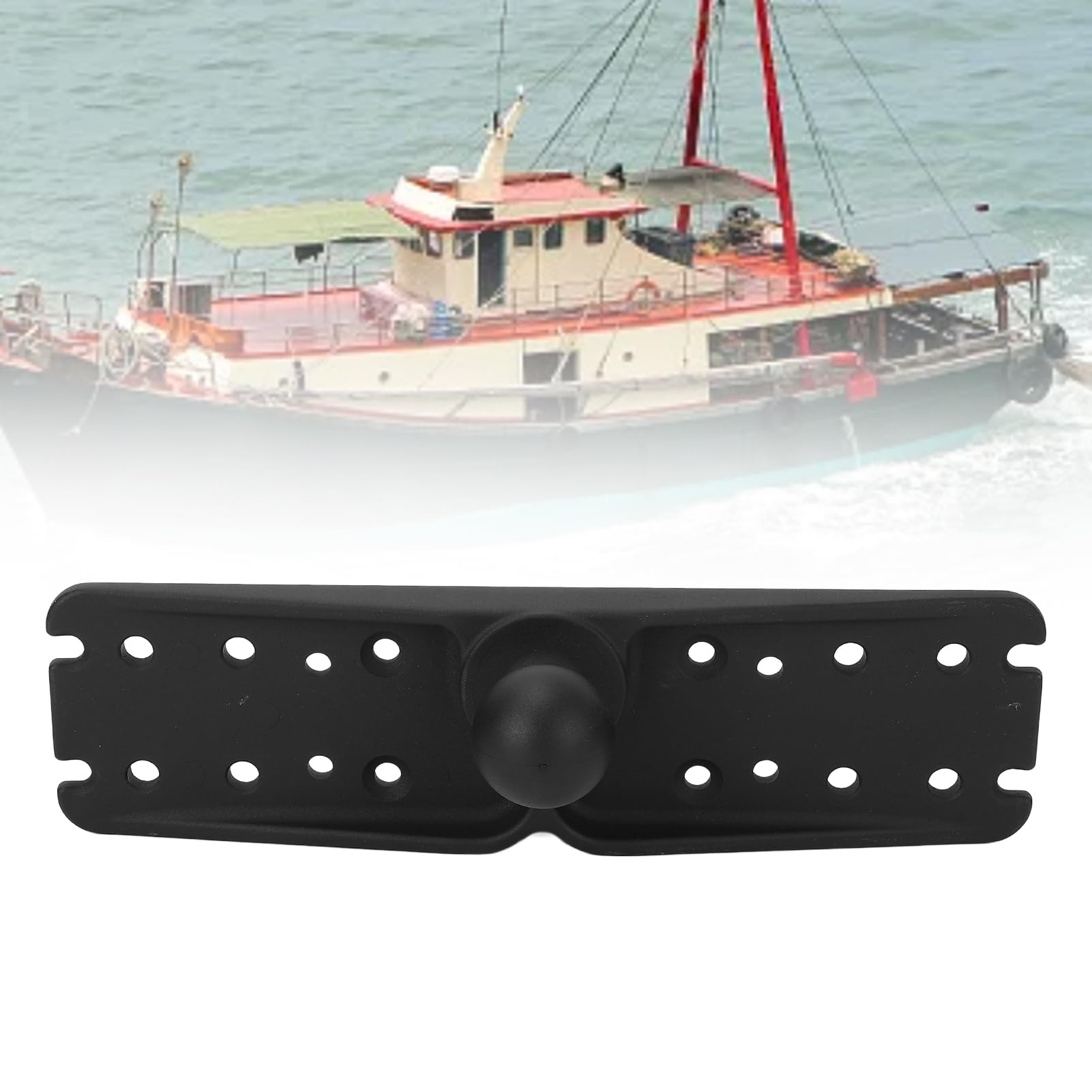 Pilipane Fish Finder Mounting Plate Universal Marine Grade Aluminum Alloy 1.5in Ball Mounting Plate for GPS Plotters and Fish Finders Durable Saltwater for Boats and Fishing