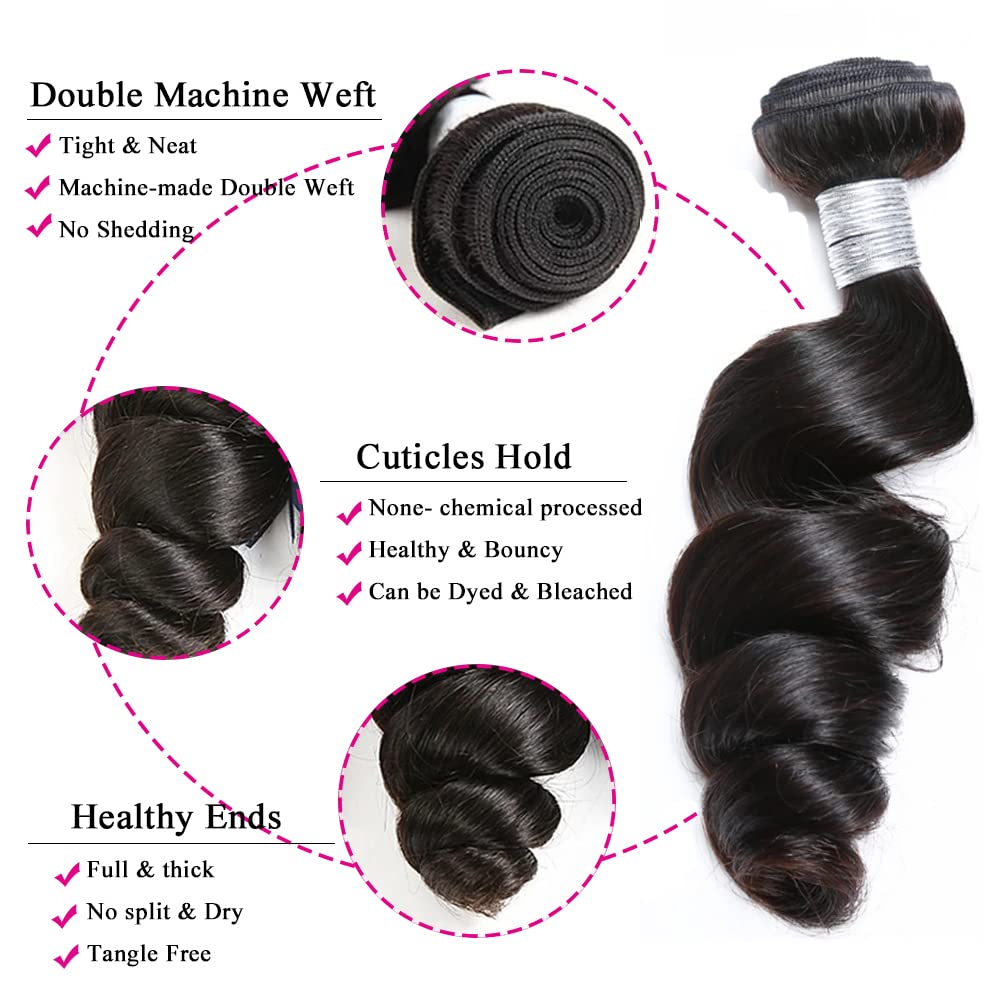 Amazon.com : Loose Wave Bundles 100% Unprocessed Brazilian  display picture 3