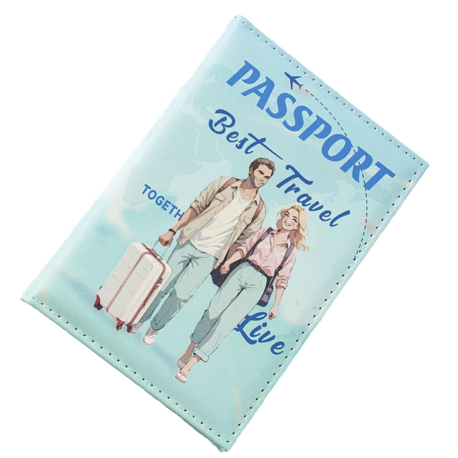Copertura del passaporto, copertura del passaporto per viaggi -Viaggio del detentore del passaporto,Tasto per le carte di carta di credito del portafoglio impermeabile tasca per uomini per uomini cop