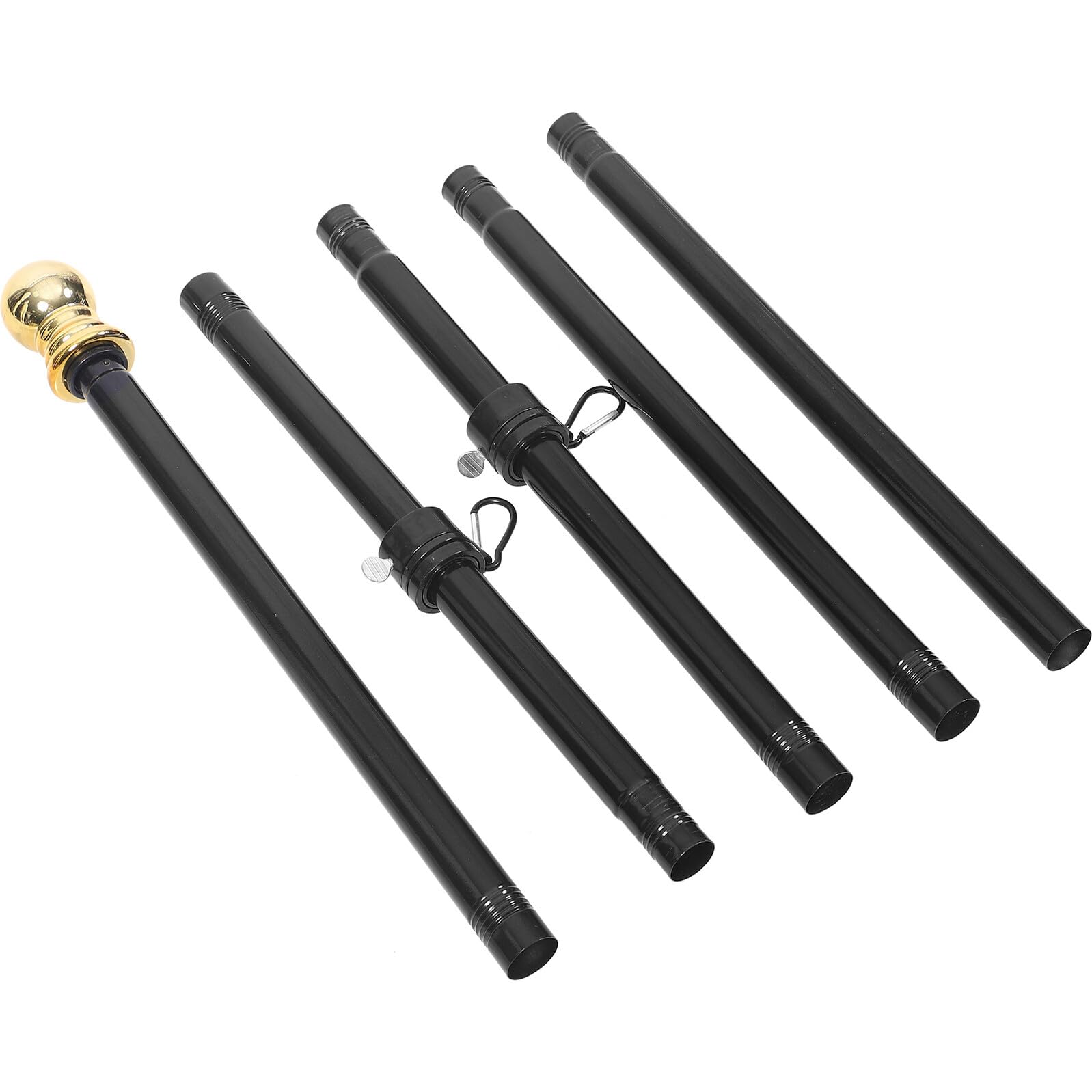 Angoily Asta Bandiera in Acciaio Inossidabile 180 CM 5 Sezioni Supporto Girevole per Esterni Resistente alla Ruggine e Smontabile per Giardino Veranda Casa