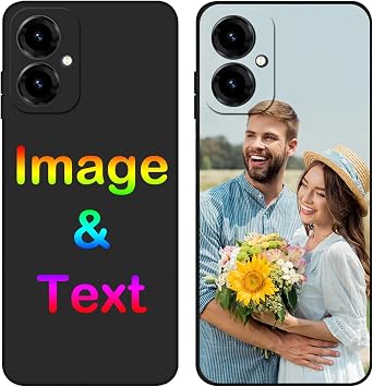 Custom Phone Case for AT&T Propel 3 5G Personalized Photo Text Phone Case Customized Picture Anti-Scratch Protective Soft Rubber Cover Present for Birthday Xmas Friends Family Black