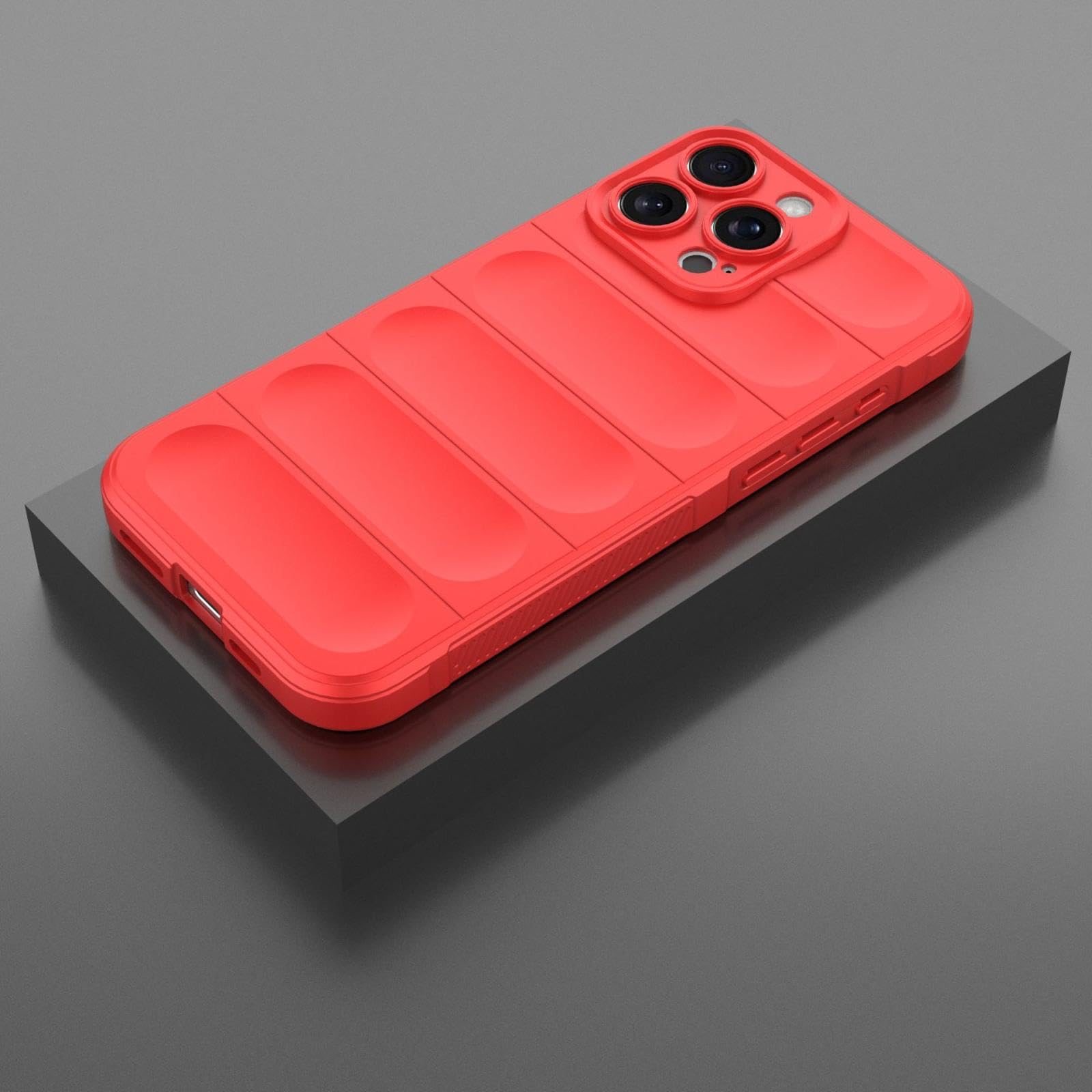 Coque arrière silicone souple iPhone 13 Pro protection antichoc rouge - 8