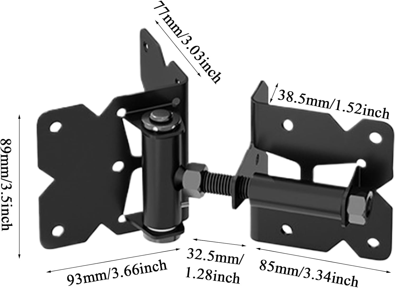 Stainless Steel Adjustable Hinge Auto Closing – Fence Hinges For Outdoor Gates | Wood Fence Installation Tool, Outdoor Gate Hardware For Patio Yard Window, Durable Rust‑Resistant Gate Hinge With Self‑